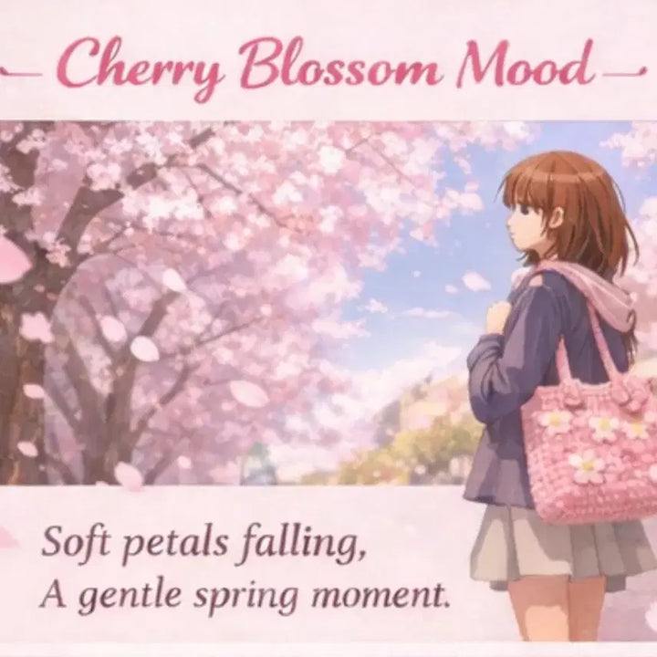 [BUNJANG] Cherry Blossom Knit Bag &amp; Charm Keyring Set / [감사카드+2026체리블라썸 니트백+블라썸 참 키링set]새상품