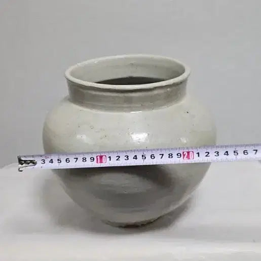 [BUNJANG] Joseon Dynasty White Porcelain Moon Jar / 옛날 조선 백자 순백자 애기 달항아리 도자기