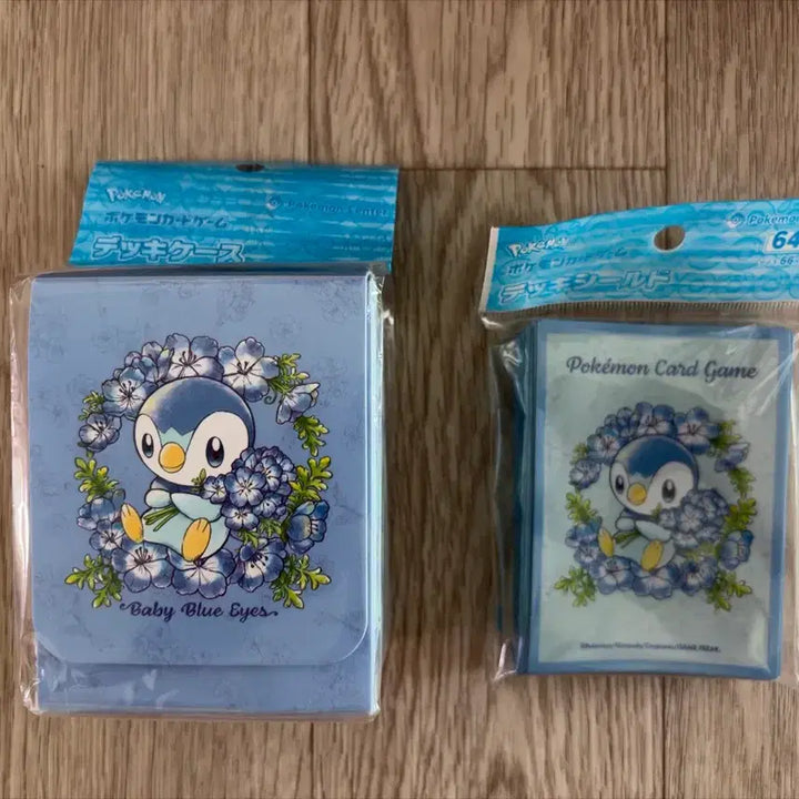 [BUNJANG] Pokemon Trading Card Game Deck Case &amp; Sleeves Set - Piplup / 포켓몬 카드게임 덱케이스/슬리브 세트 팽도리