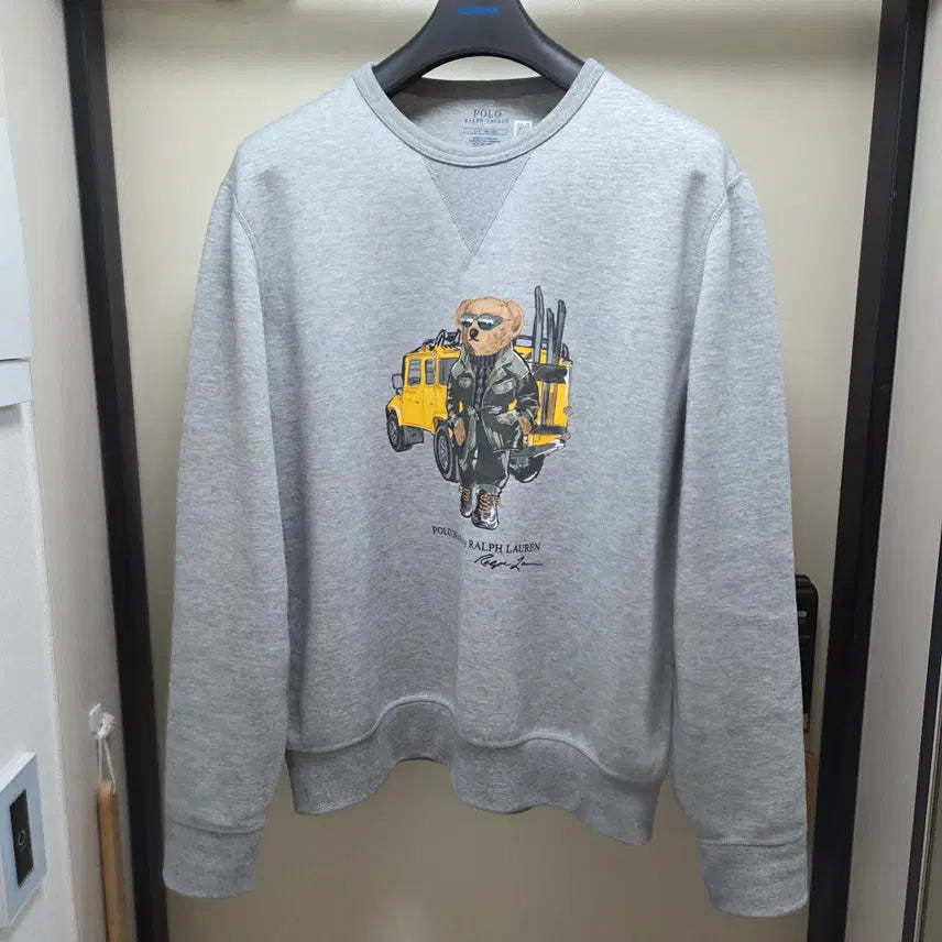 [BUNJANG] Ralph Lauren Double Knit Sweatshirt Andover Heather Gray L / 랄프로렌 / 더블 니트 스웨트셔츠 앤도버 헤더 그레이 / L