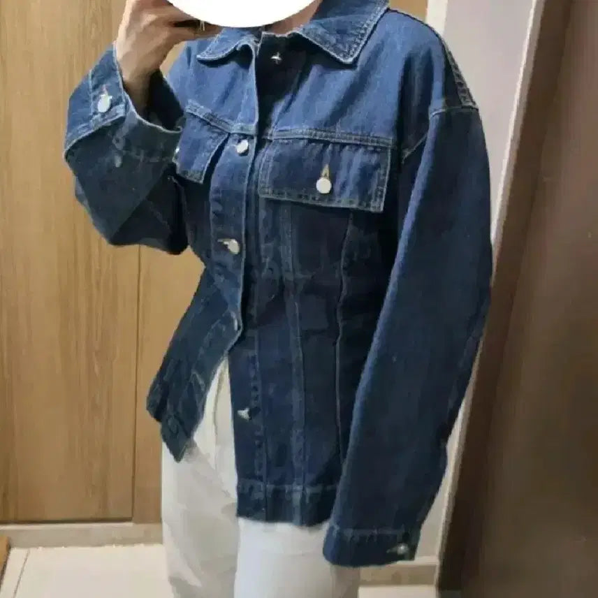 [BUNJANG] Denorita Hourglass Silhouette Denim Jacket / 드노리타 아워글라스 실루엣 데님 청자켓