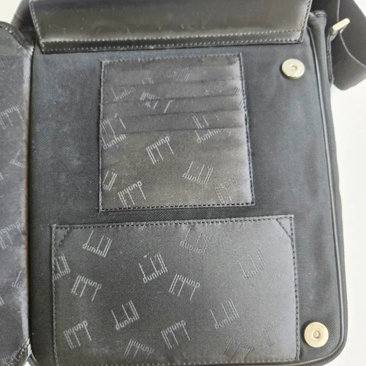 [BUNJANG] Dunhill Black Leather/Nylon Crossbody Bag / 던힐 블랙 가죽/나일론 크로스백