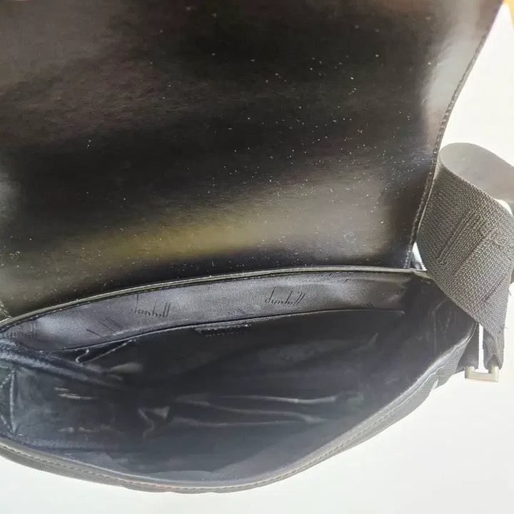 [BUNJANG] Dunhill Black Leather/Nylon Crossbody Bag / 던힐 블랙 가죽/나일론 크로스백