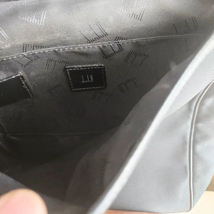 [BUNJANG] Dunhill Black Leather/Nylon Crossbody Bag / 던힐 블랙 가죽/나일론 크로스백