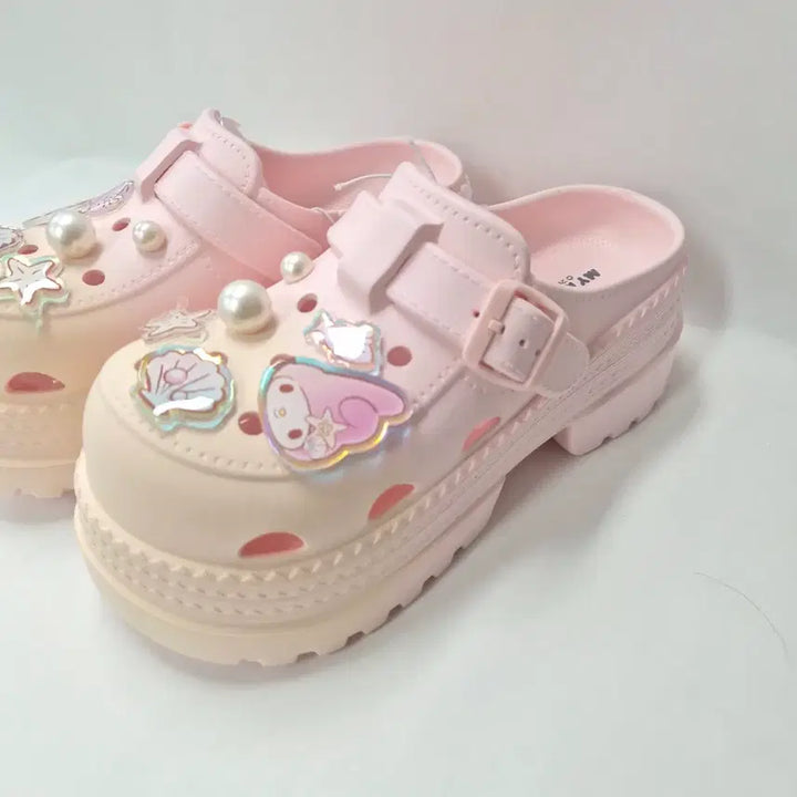 [BUNJANG] Sanrio My Melody Platform Crocs (230mm) / 산리오정품 마이멜로디 플렛폼 크록스 230,240mm