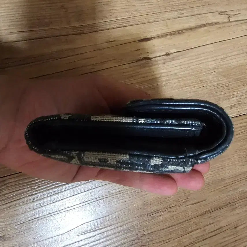 [BUNJANG] Dior Saddle Lotus Trifold Wallet Blue Oblique Jacquard / (정품/A급)디올 새들 로터스 3단 지갑 블루 오블리크 자카드