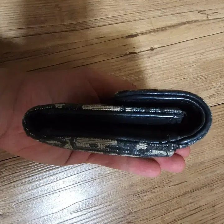[BUNJANG] Dior Saddle Lotus Trifold Wallet Blue Oblique Jacquard / (정품/A급)디올 새들 로터스 3단 지갑 블루 오블리크 자카드