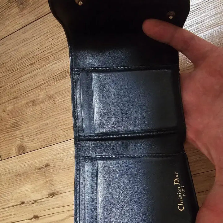 [BUNJANG] Dior Saddle Lotus Trifold Wallet Blue Oblique Jacquard / (정품/A급)디올 새들 로터스 3단 지갑 블루 오블리크 자카드