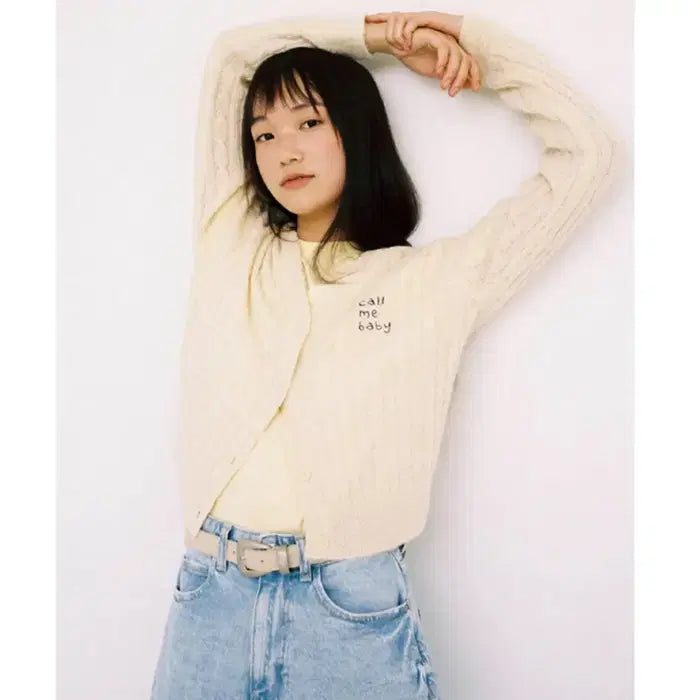 [BUNJANG] Call Me Baby Alpaca Blend Cardigan / 콜미베이비) 거의새거 알파카 혼방 가디건 -F