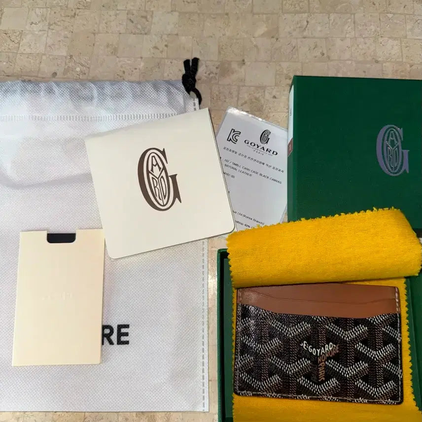 [BUNJANG] Goyard Saint-Pierre Card Holder Noir Tan / 고야드 카드지갑