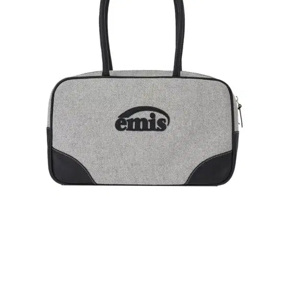 [BUNJANG] EMIS Canvas Leather Tote Bag Black / EMIS 에미스 캔버스 레더 토트백 블랙