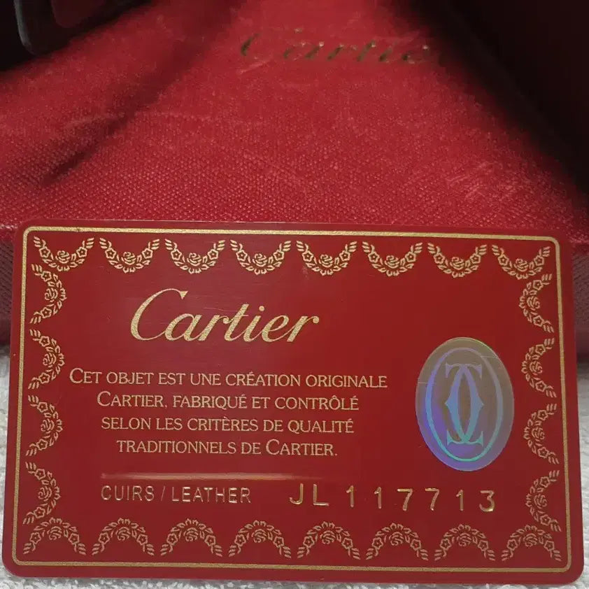 [BUNJANG] Cartier Burgundy Leather Bifold Wallet / 까르띠에 반지갑 버건디
