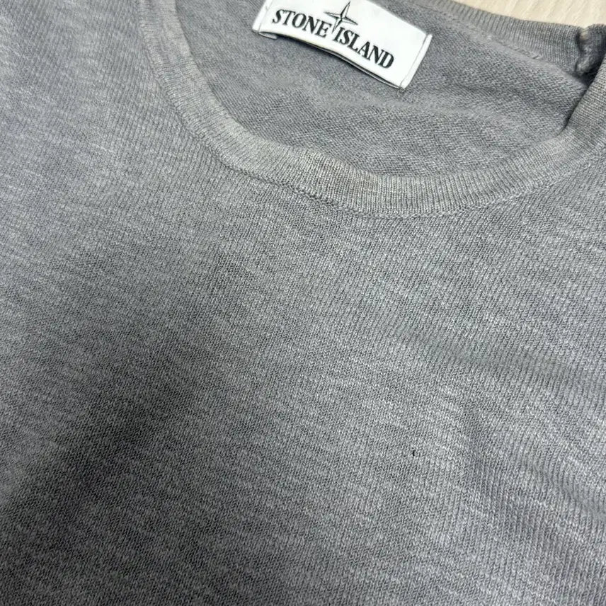 [BUNJANG] Stone Island Knit Sweater Gray / [XL] 스톤아일랜드 니트 그레이