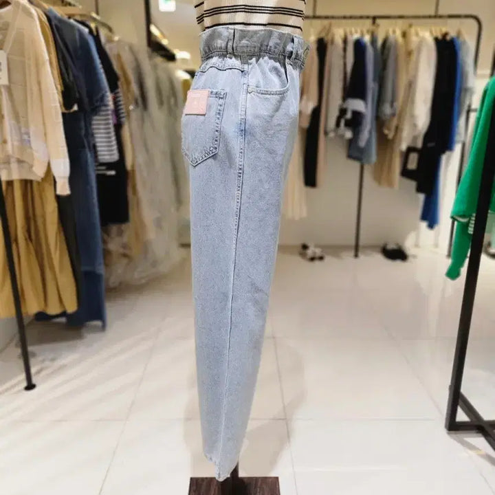 [BUNJANG] O!zocen Light Wash Denim Pants / 오즈세컨 연청 허리밴딩 데님 팬츠 새상품66사이즈