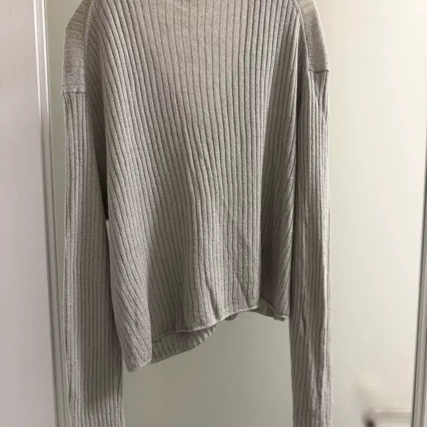 [BUNJANG] Sie Gray Blue Ribbed Cardigan / Sie 시에 그레이블루 색상 골지 가디건