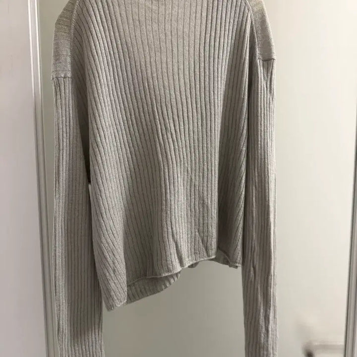 [BUNJANG] Sie Gray Blue Ribbed Cardigan / Sie 시에 그레이블루 색상 골지 가디건