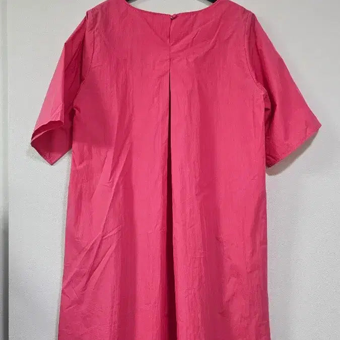 [BUNJANG] A-Line Linen Mini Dress (Hot Pink) / 데일리룩 / 핫핑크 a라인 린넨 미니원피스 s