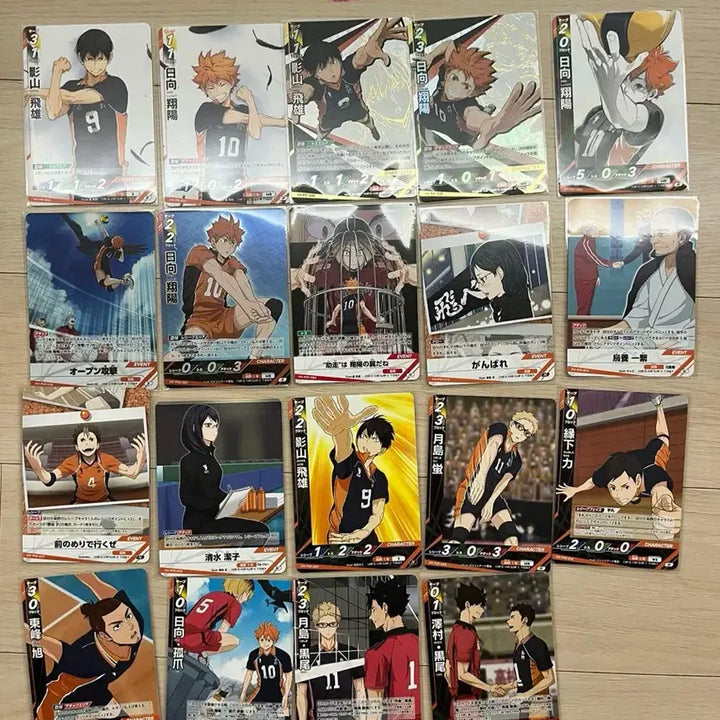 [BUNJANG] Haikyuu Karasuno Bundle Set of 58 Trading Cards / 하이큐 바보카 break + 구바보카 카라스노 70장 일괄 판매