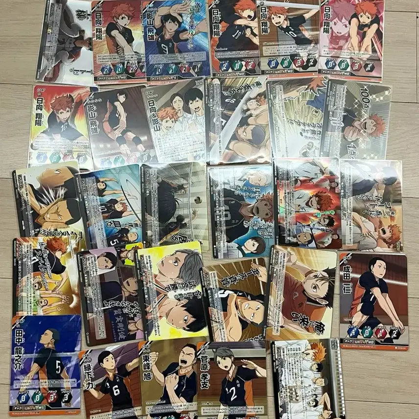 [BUNJANG] Haikyuu Karasuno Bundle Set of 58 Trading Cards / 하이큐 바보카 break + 구바보카 카라스노 70장 일괄 판매