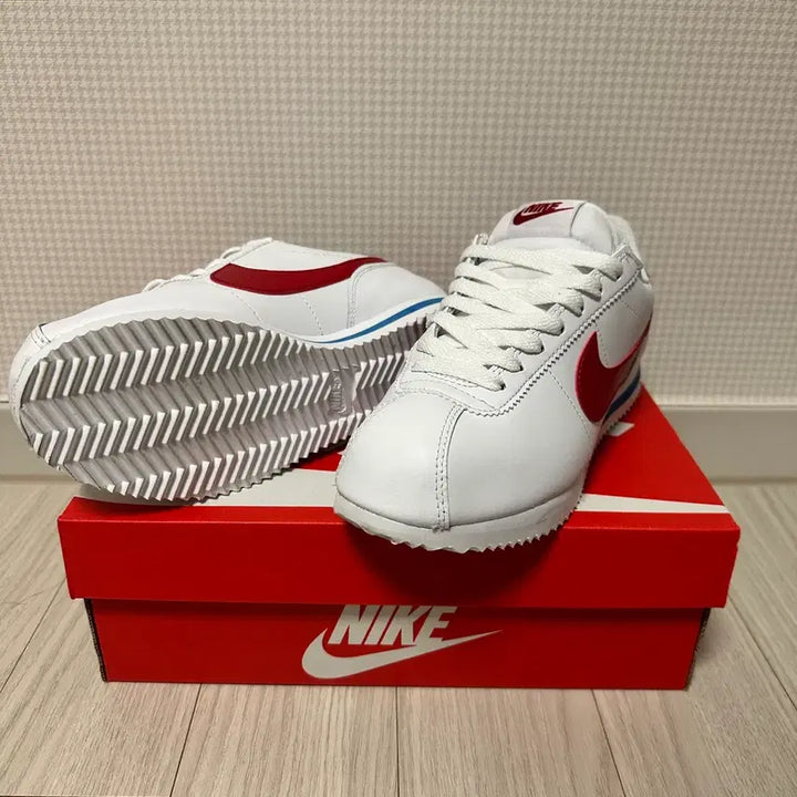 [BUNJANG] Nike Women Cortez White Red Blue Sneakers / 나이키 우먼 코르테즈 흰빨 파랑 운동화