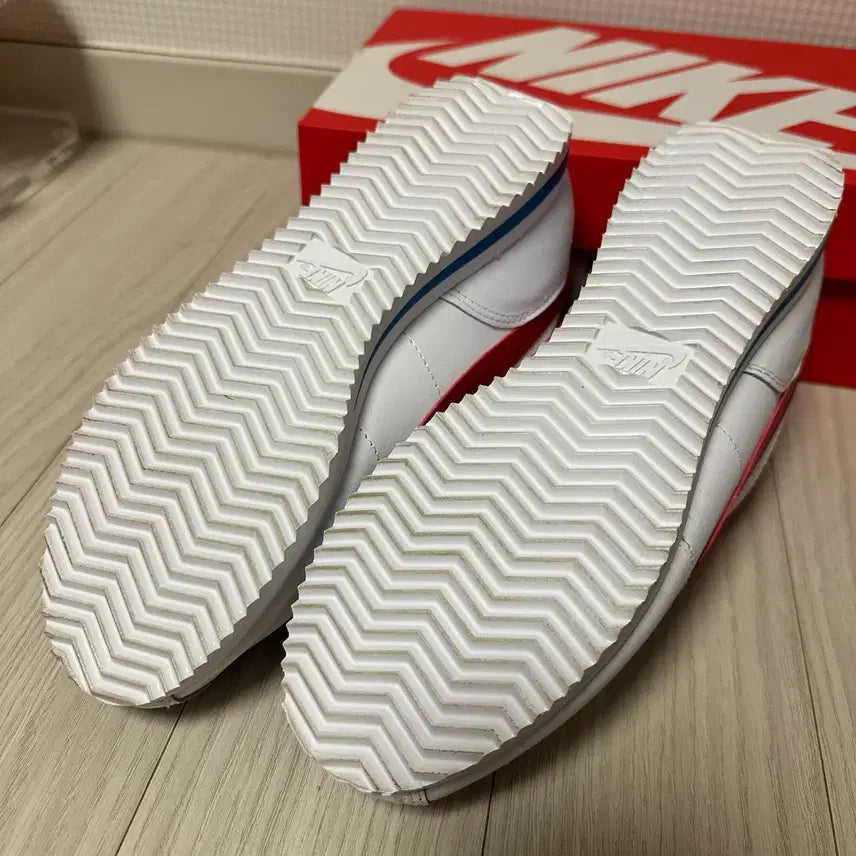 [BUNJANG] Nike Women Cortez White Red Blue Sneakers / 나이키 우먼 코르테즈 흰빨 파랑 운동화