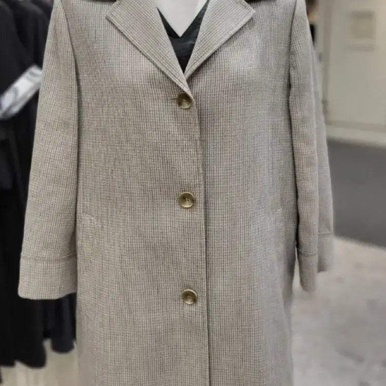 [BUNJANG] Thelenoma 23SS Linen Blend Check Collar Half Jacket / 더레노마 마혼방 체크카라넥 하프 자켓 23SS