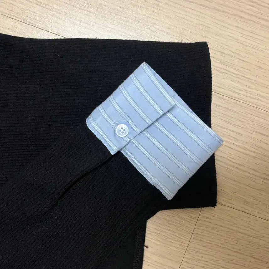 [BUNJANG] Maryon Elvia Shirt Cardigan - Black / 메리온 엘비아 셔츠 가디건 블랙