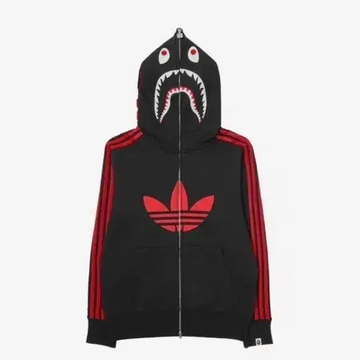 [SOLD OUT] 아디다스 x 베이프 샤크 후드집업 블랙/레드