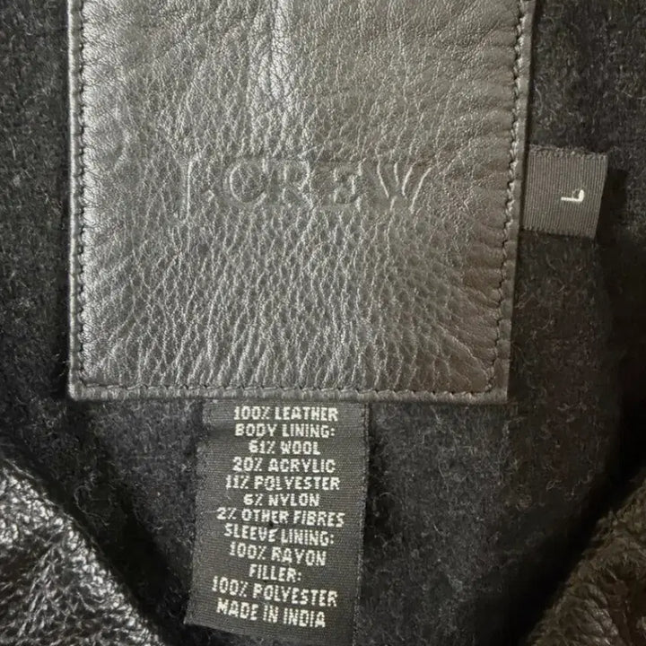 [BUNJANG] J.Crew Leather Car Coat Black Jacket / 제이크루 레더 카코트 블랙 L 올드갭 가죽자켓