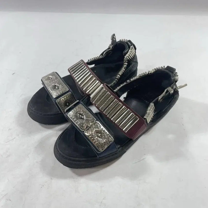 [BUNJANG] TOGA x Beams Studded Strap Sandals - Black Mix (Size 35) / TOGA 토가 x Beams 스트랩 샌들 35