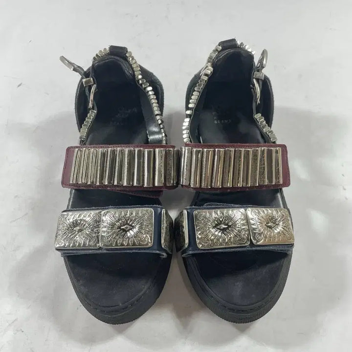[BUNJANG] TOGA x Beams Studded Strap Sandals - Black Mix (Size 35) / TOGA 토가 x Beams 스트랩 샌들 35