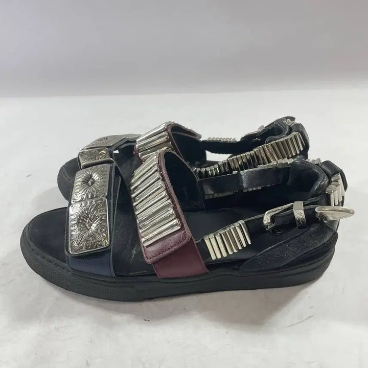 [BUNJANG] TOGA x Beams Studded Strap Sandals - Black Mix (Size 35) / TOGA 토가 x Beams 스트랩 샌들 35