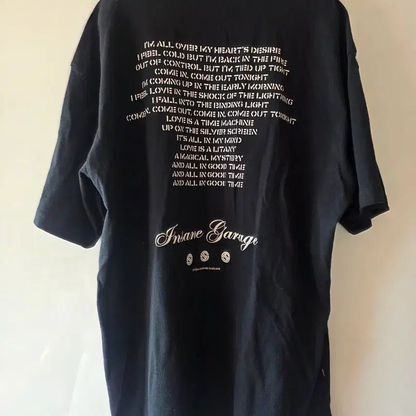 [BUNJANG] Insane Garage Washed Black T-shirt / 인새인개러지 워시드 블랙 티셔츠 팝니다