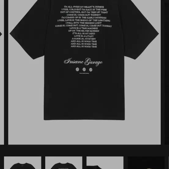 [BUNJANG] Insane Garage Washed Black T-shirt / 인새인개러지 워시드 블랙 티셔츠 팝니다