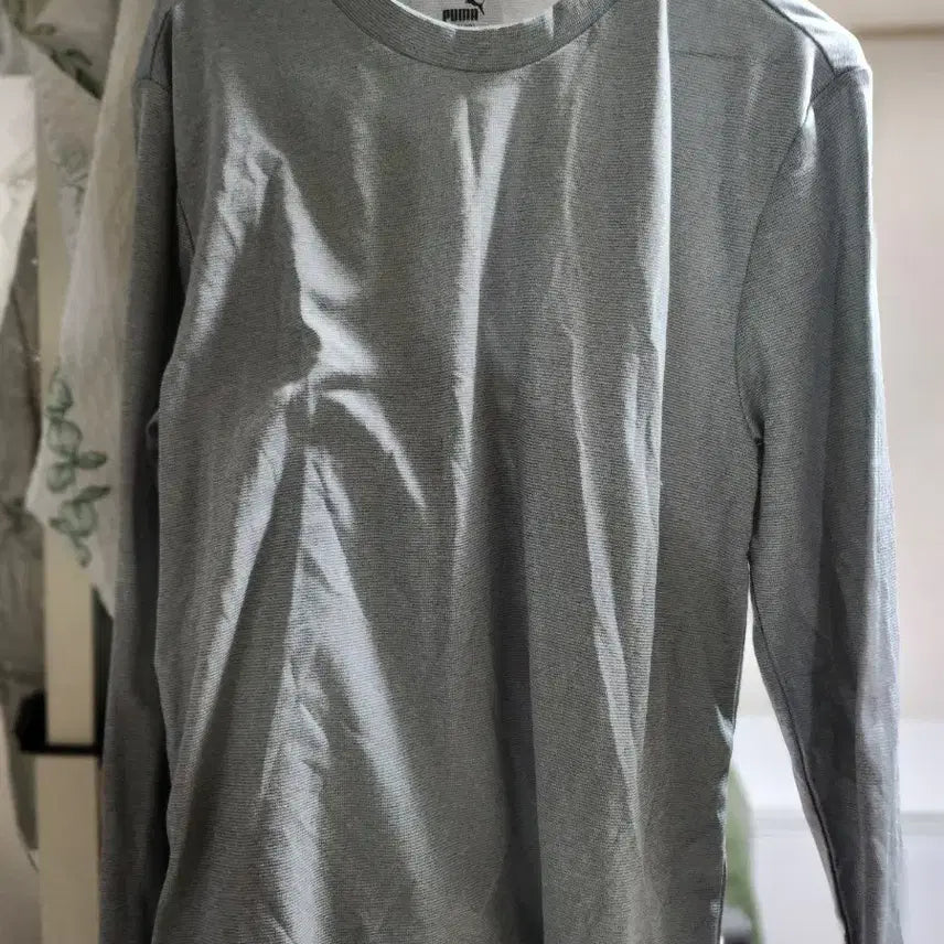 [BUNJANG] Puma Long Sleeve T-Shirt Grey / 푸마 긴팔 티셔츠 그레이