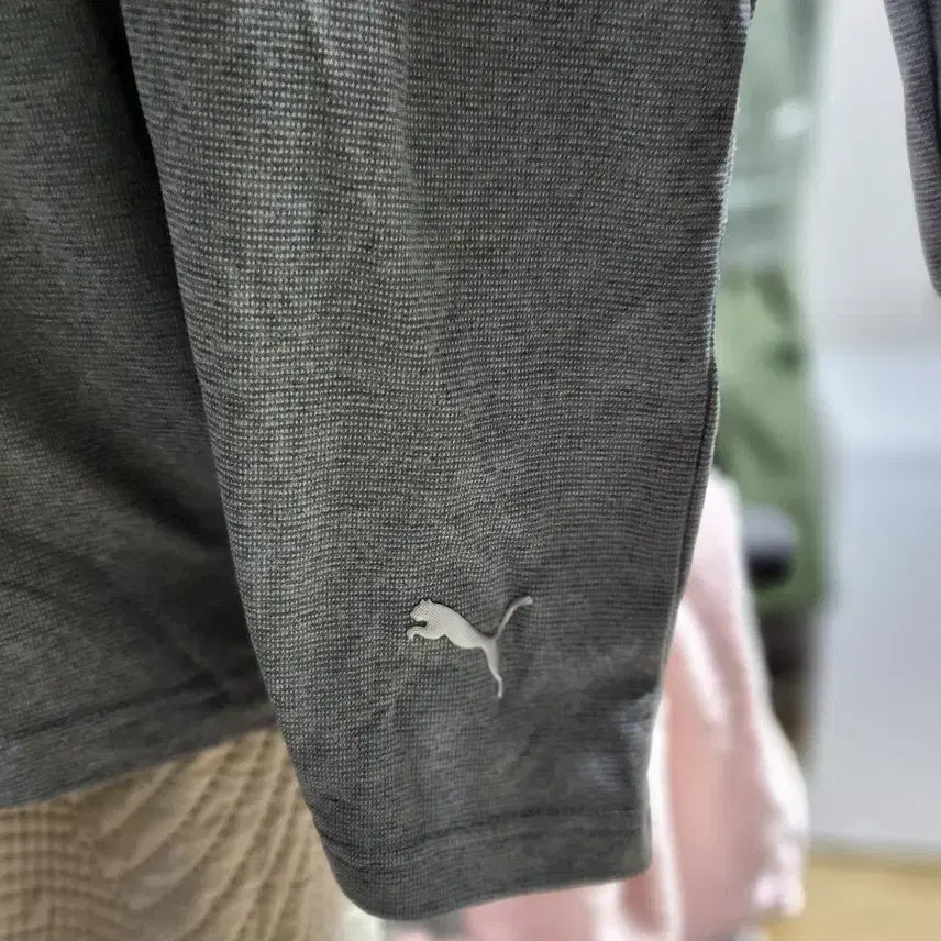 [BUNJANG] Puma Long Sleeve T-Shirt Grey / 푸마 긴팔 티셔츠 그레이