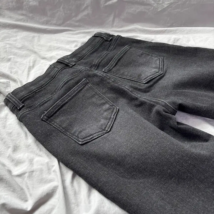 [BUNJANG] 96place Black Skinny Jeans / 294 96place 시크릿밴딩 기모 일자핏 스키니진 흑청