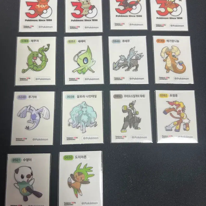 [BUNJANG] Pokemon 30th Anniversary Tteokbokki Stickers Bundle Set / 포켓몬 30주년 띠부씰