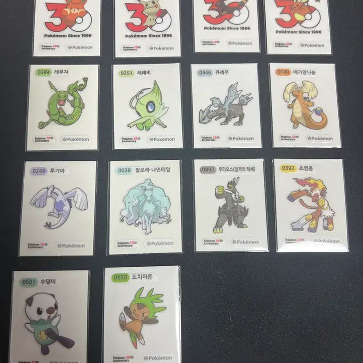 [BUNJANG] Pokemon 30th Anniversary Tteokbokki Stickers Bundle Set / 포켓몬 30주년 띠부씰