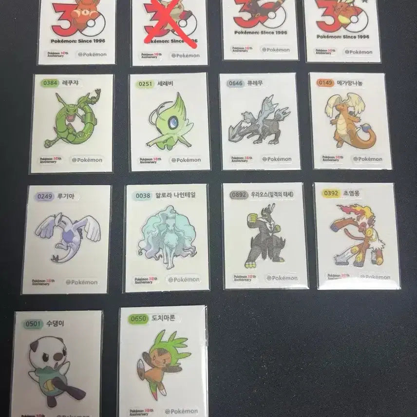 [BUNJANG] Pokemon 30th Anniversary Tteokbokki Stickers Bundle Set / 포켓몬 30주년 띠부씰
