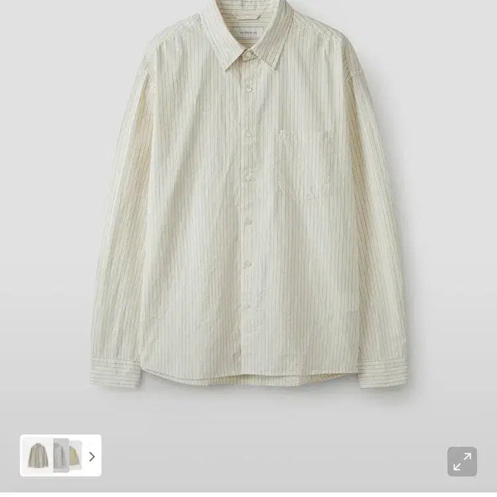 [BUNJANG] Union Blue Semi Crop Stripe Shirt / 유니온블루 세미 크롭 스트라이프 셔츠 멜로우 XL 판매