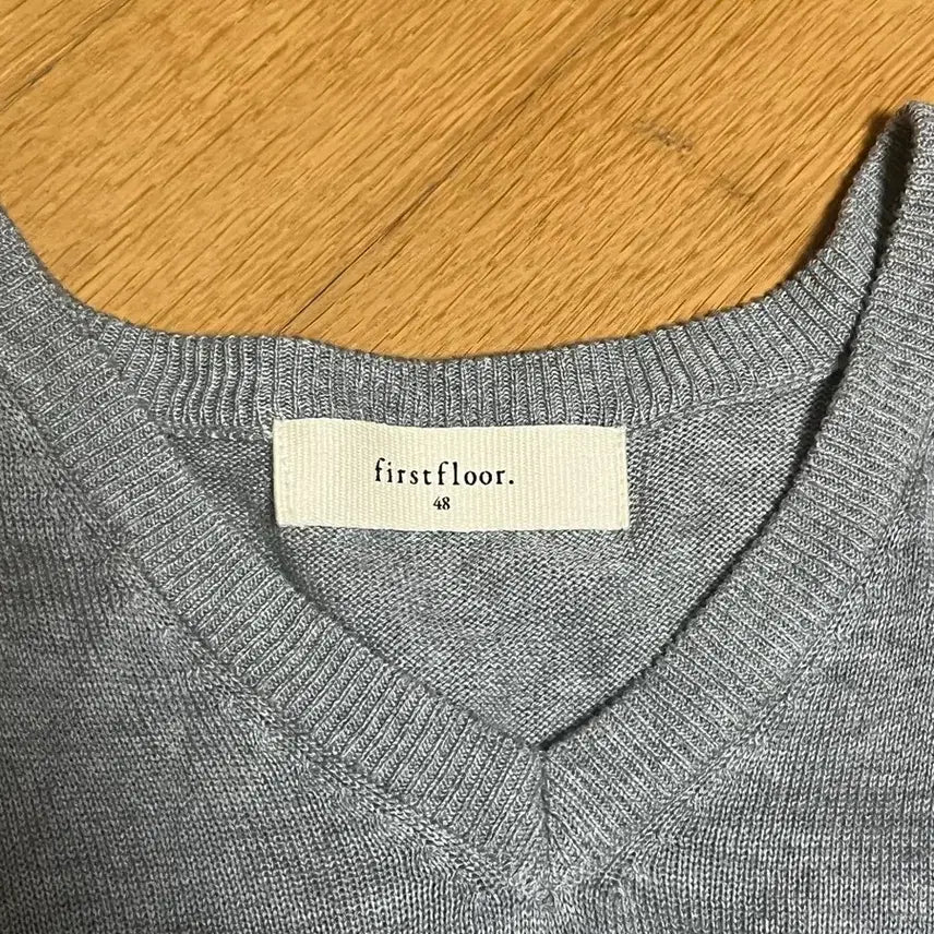 [BUNJANG] 48 Daily Knit V-neck Melange Gray / [48] 매일의 니트 브이넥 48 멜란지그레이