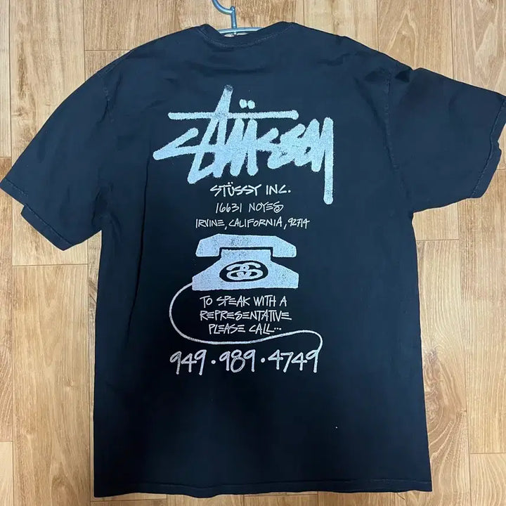 [SOLD OUT] 스투시 올드 폰 피그먼트 다이드 티셔츠 블랙