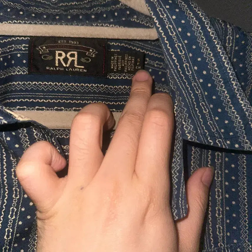 [SOLD OUT] 더블알엘 RRL 인디고 프린트 워크 셔츠