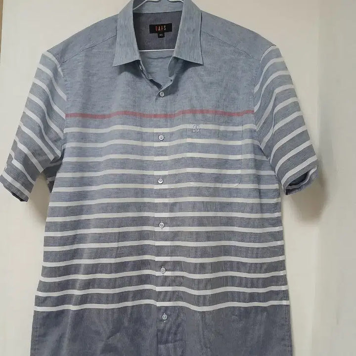 [BUNJANG] Daks Blue Stripe Short Sleeve Shirt (Size 105) / 닥스 블루 스트라이프 반팔 셔츠105