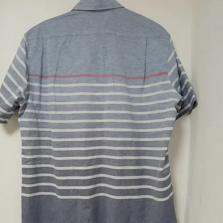 [BUNJANG] Daks Blue Stripe Short Sleeve Shirt (Size 105) / 닥스 블루 스트라이프 반팔 셔츠105