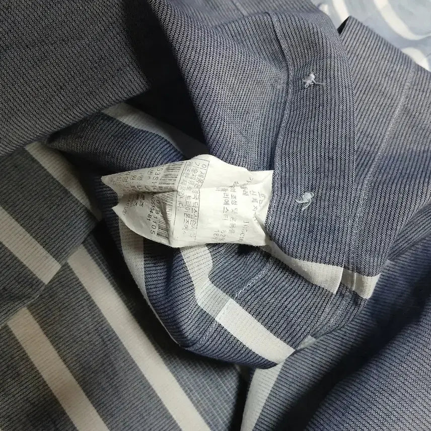 [BUNJANG] Daks Blue Stripe Short Sleeve Shirt (Size 105) / 닥스 블루 스트라이프 반팔 셔츠105