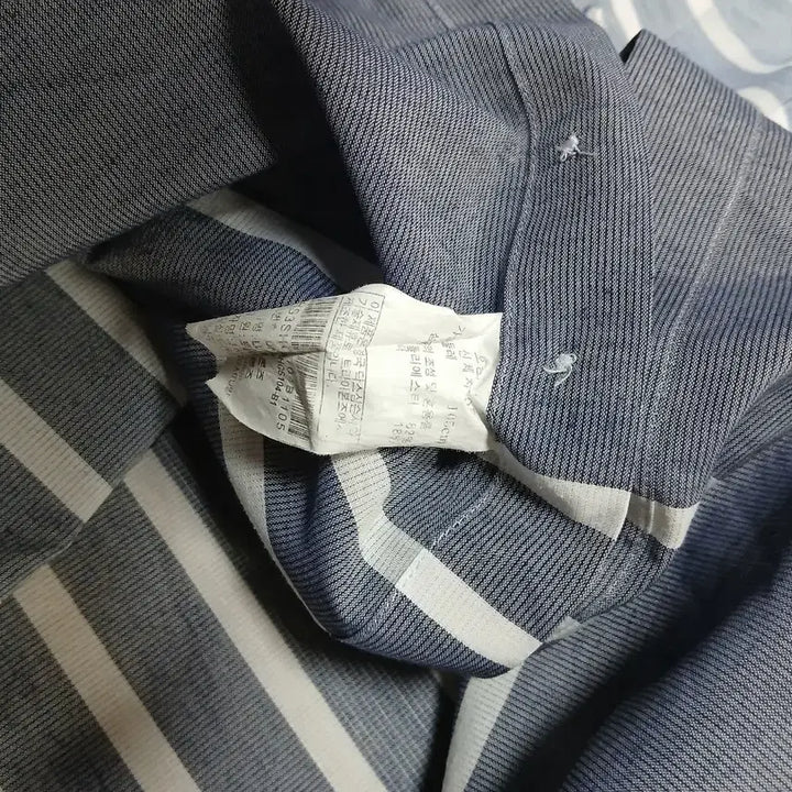 [BUNJANG] Daks Blue Stripe Short Sleeve Shirt (Size 105) / 닥스 블루 스트라이프 반팔 셔츠105
