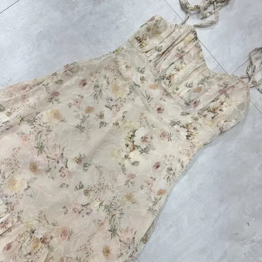 [BUNJANG] VALLO DE NERA Flower Chiffon Long Dress / 