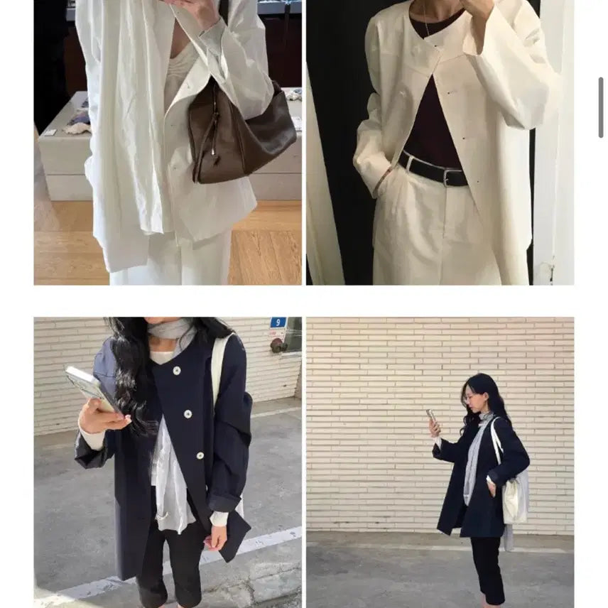 [BUNJANG] Nokseop Collarless Half Trench Coat - White Jacket / 녹섭 자켓 collarless half trench coat_white